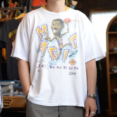 画像1: 【MAGIC JOHNSON マジック・ジョンソン レイカーズ Tシャツ NO240683】