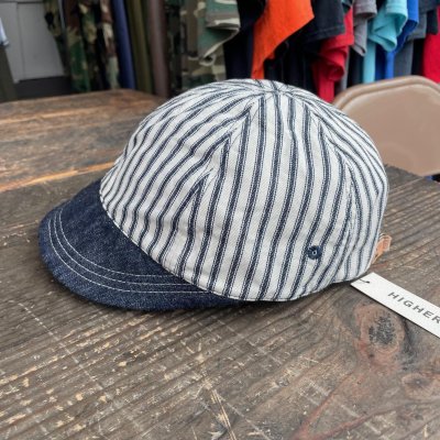画像2: 【HIGHER BEAK CAP（ ヒッコリー×デニム）】