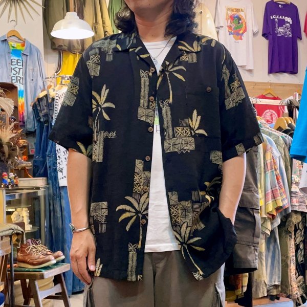 画像1: 【ISLAND REPUBLIC シルクシャツ オープンカラーシャツ NO.2506201】 (1)