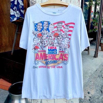 画像1: 【アメリカ製 90s SALEM SPORTSWEAR BASKETBALL USA TEAM NO2507041】