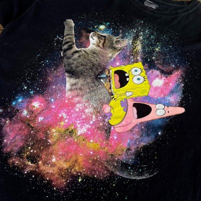 画像2: 【nickelodeon スポンジボブ Tシャツ ブラック猫 NO2507071】