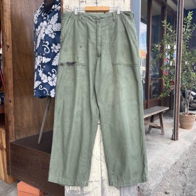 画像1: 【70S U.S.ARMY OG-107 UTILITY PANTS ベイカーパンツ NO2507103】