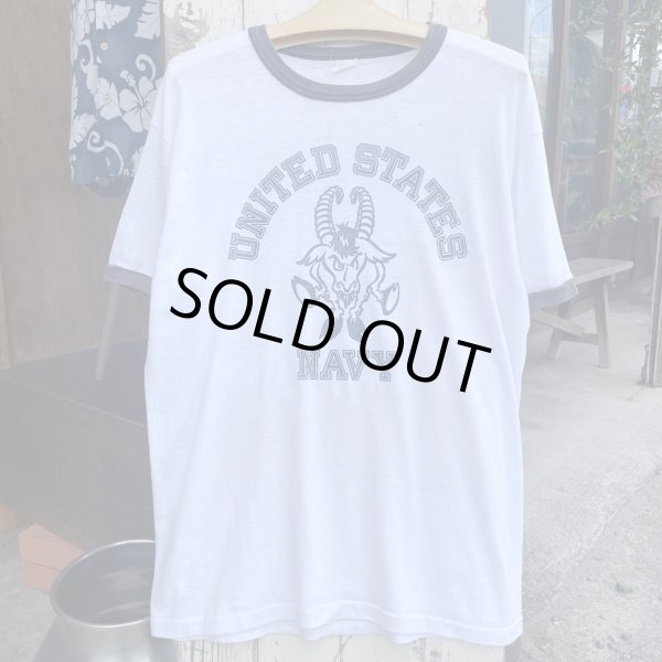 画像1: 【アメリカ製 VELVA SHEEN リンガーTシャツ U.S.NAVY NO2507102】 (1)