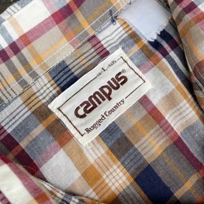 画像3: 【CAMPUS 半袖ウエスタンシャツ チェックシャツ NO.2507111】