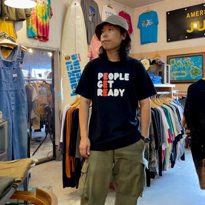 画像2: 【ピープルゲットレディ オリジナルTシャツ 三段ロゴ （ブラック）】