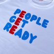 画像4: 【ピープルゲットレディ オリジナルTシャツ 三段ロゴ （ホワイト）】 (4)