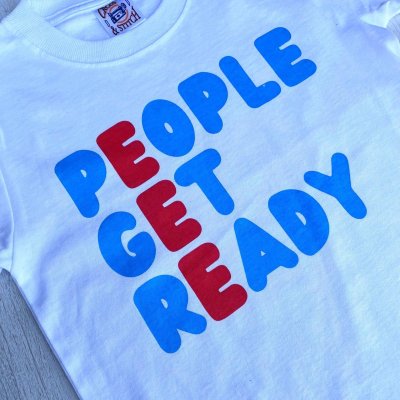画像2: 【（キッズ）ピープルゲットレディ オリジナルTシャツ（ホワイト/ブラック） 】