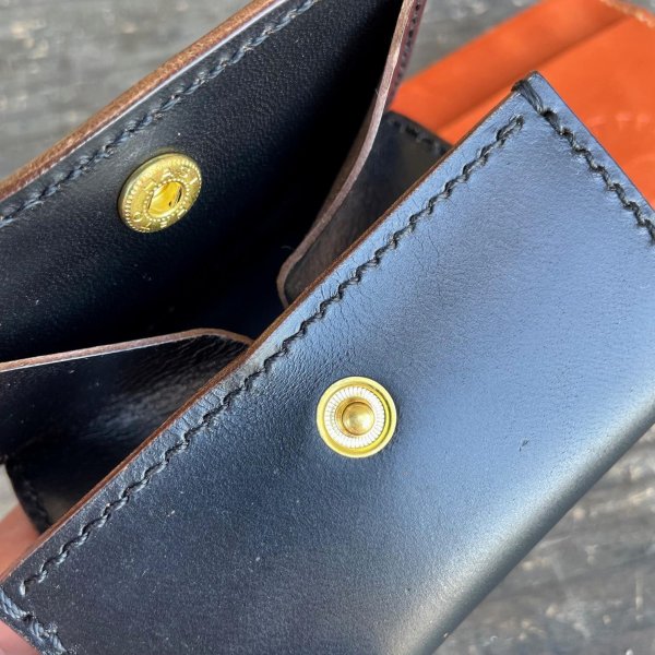 画像4: 【PEOPLE GET READY オリジナルコインケース ミニウォレット（ブラック/キャメル）】 (4)