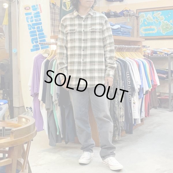 画像2: 【ORVIS オービス ネルシャツ ホワイト×グリーン NO.2509181】 (2)