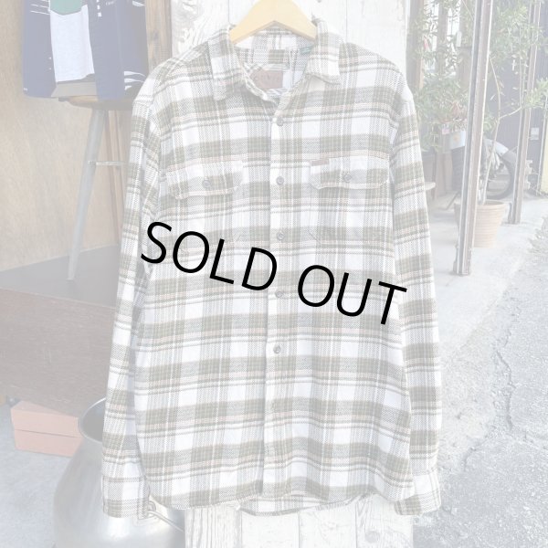 画像1: 【ORVIS オービス ネルシャツ ホワイト×グリーン NO.2509181】 (1)