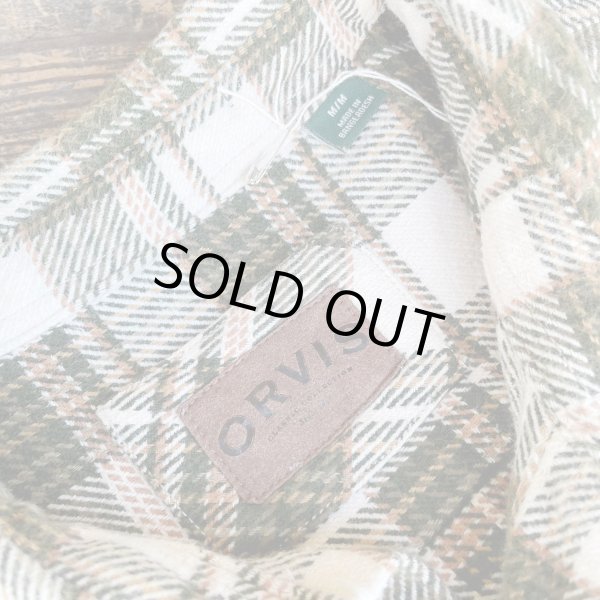 画像5: 【ORVIS オービス ネルシャツ ホワイト×グリーン NO.2509181】 (5)