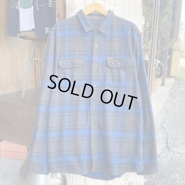 画像1: 【ORVIS オービス ネルシャツ チャコール×ブルー NO.2509182】 (1)